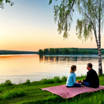 선셋포인트 여행 경비 - Sunset Over the Volga River**

"A serene landscape of the Volga River at sunset, near Sunset Point. ...