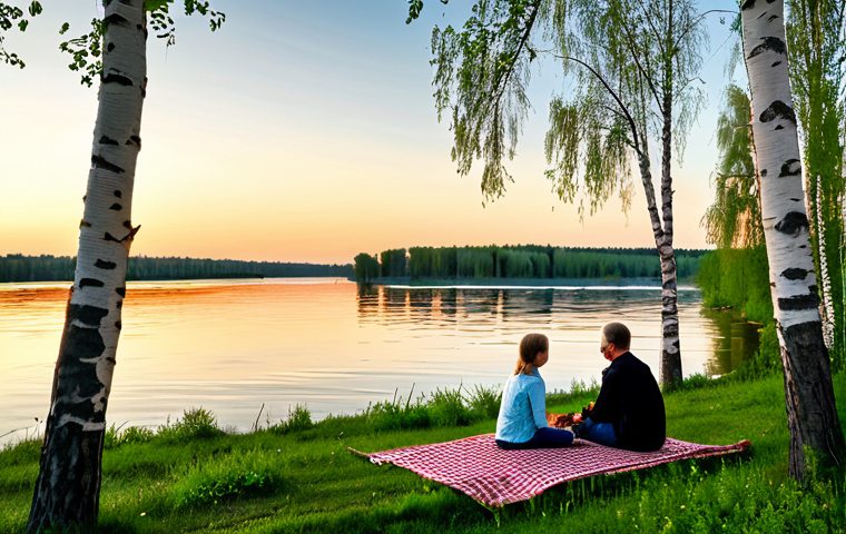 선셋포인트 여행 경비 - Sunset Over the Volga River**
"A serene landscape of the Volga River at sunset, near Sunset Point. ...